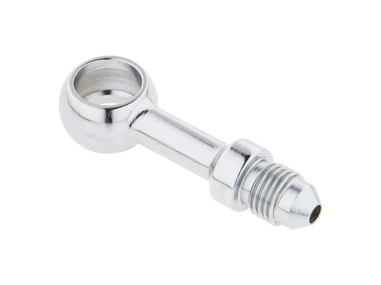 Chrome 7/16in. ID, 180 Degree Straight Banjo - Male #3 End.