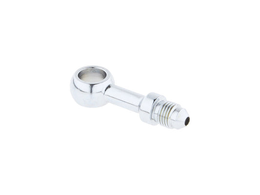 Chrome 3/8in. (10mm) ID, 180 Degree Straight Banjo - Male #3 End.