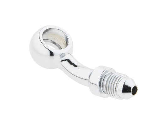 Chrome 3/8in. (10mm) ID, 35 Degree Banjo - Male #3 End.