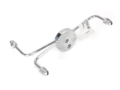 AN3 Front Dual Disc Brake Tee - Chrome. Fits Narrow Glide Front Ends with Dual Disc Rotors.
