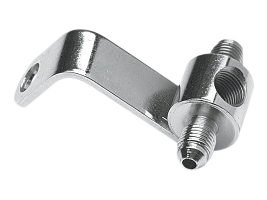 AN3 Rear Brake Tee - Chrome. Fits Softail 1987-1999 & Touring 1992-2003.