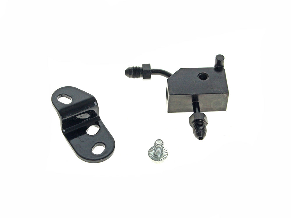 Rear Brake Tee - Black. Fits Softail 2000-2006.