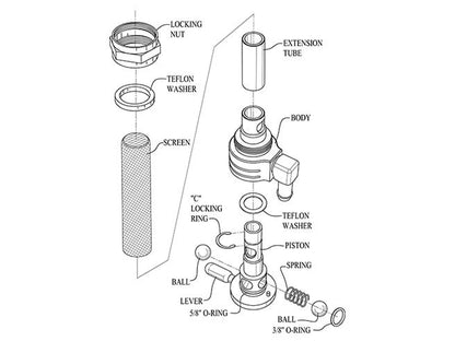 High-Flow Fuel Tap / Petcock with 22mm Thread & 5/16in. Backward Facing Fuel Outlet - Chrome. Fits Softail 1984-2006, Dyna 1991-2006, FXR 1982-1994, Touring 1988-2006, Sportster 1975-2006 & 4Spd Big Twin 1975-1986