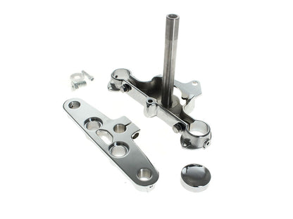 Triple Tree Kit - Chrome. Fits FL Softail 1986-1999