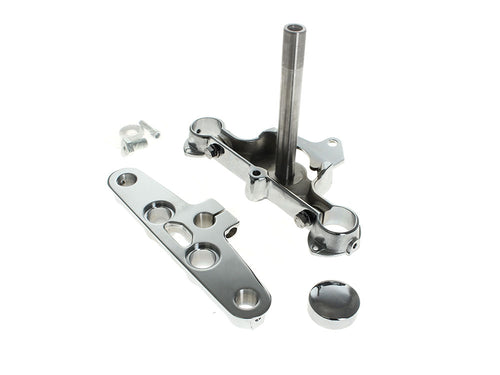 Triple Tree Kit - Chrome. Fits FL Softail 1986-1999