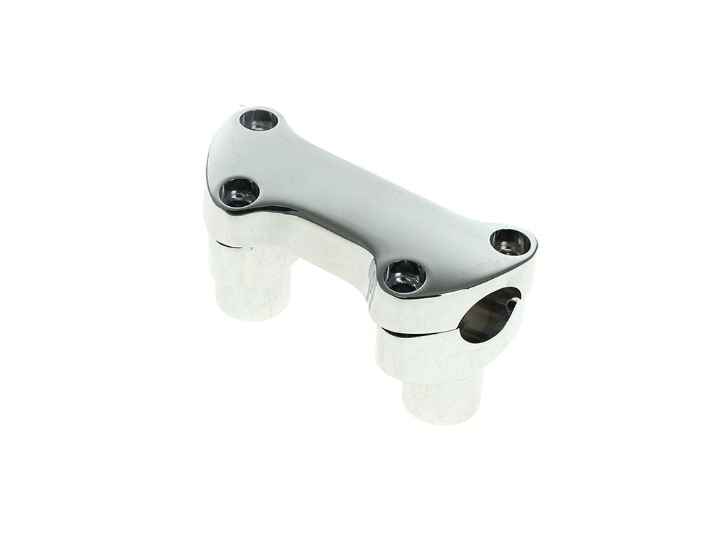 2in. Straight Risers with Top Clamp & Hardware - Chrome. Fits 1in. Handlebar