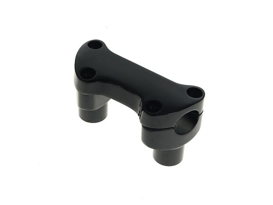 2in. Straight Risers with Top Clamp & Hardware - Black. Fits 1in. Handlebar