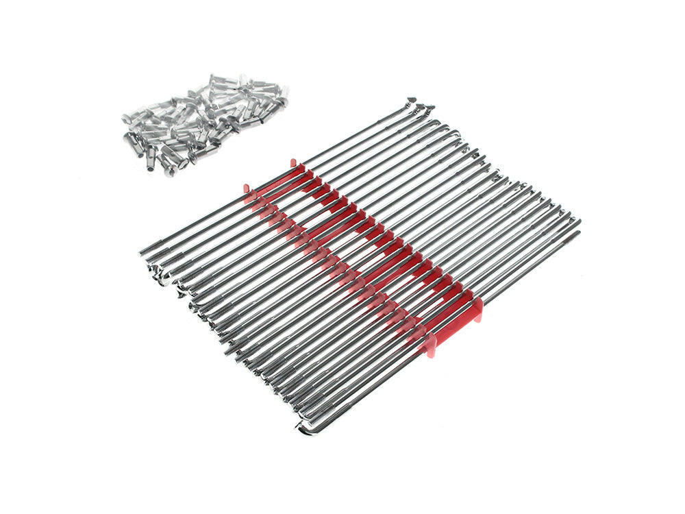 21in. Spokes - Chrome. Fits Original Style H-D Drop Center Rims when used in conjunction with H-D style Wide Glide Front Hub