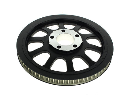 66 Tooth x 20mm Rear Pulley - Black. Fits Softail 2007-2011 with 200 Rear Tyre