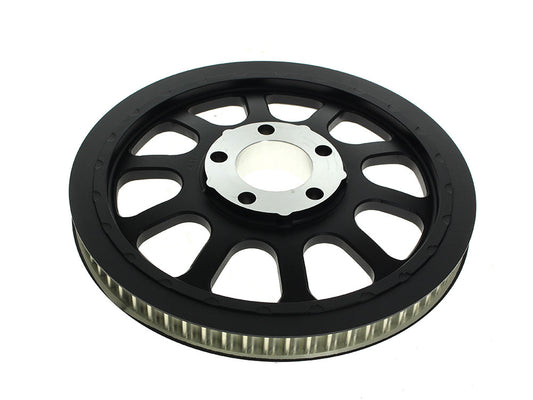 66 Tooth x 20mm Rear Pulley - Black. Fits Softail 2007-2011 with 200 Rear Tyre