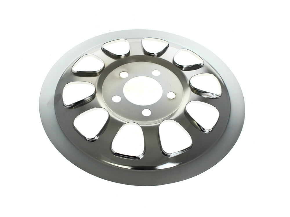 Rear Pulley Cover - Chrome. Fits Dyna 2006-2017 & Softail 2007up with 66 Teeth Rear Pulley
