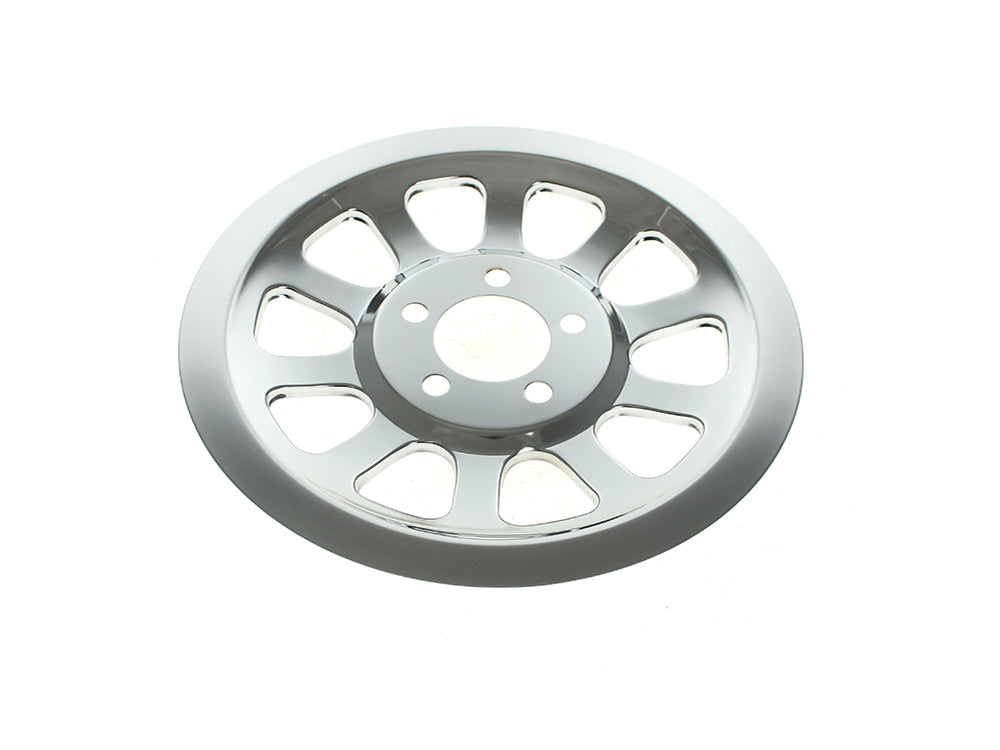 Rear Pulley Cover - Chrome. Fits Dyna 2006-2017 & Softail 2007up with 66 Teeth Rear Pulley