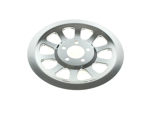 Rear Pulley Cover - Chrome. Fits Dyna 2006-2017 & Softail 2007up with 66 Teeth Rear Pulley
