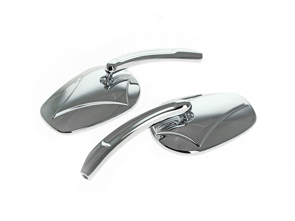 'Asshole' Mirrors with Arrowhead Design - Chrome