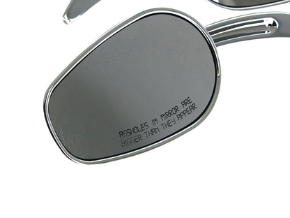 'Asshole' Mirrors with Arrowhead Design - Chrome