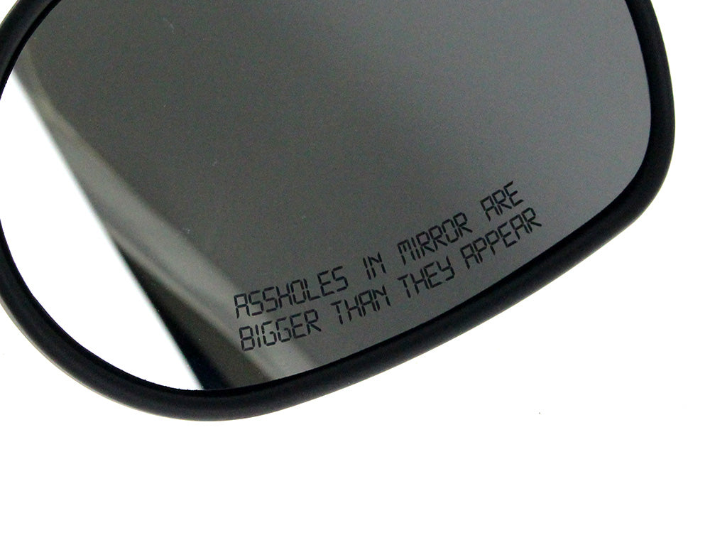 'Asshole' Mirrors with Arrowhead Design - Black