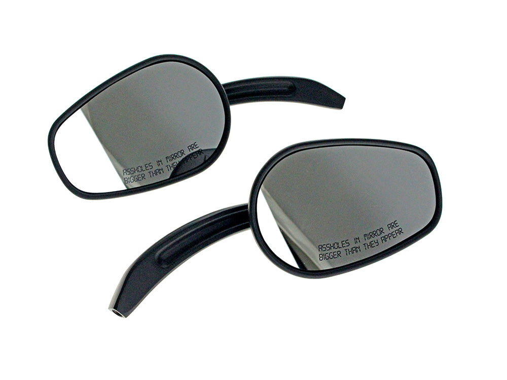 'Asshole' Mirrors with Arrowhead Design - Black