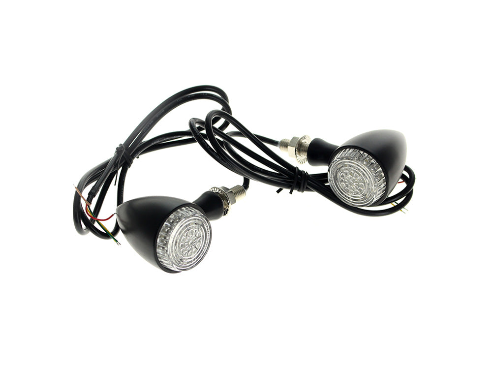 Torpedo Turn Signals with LED Run-Brake-Turn - Black