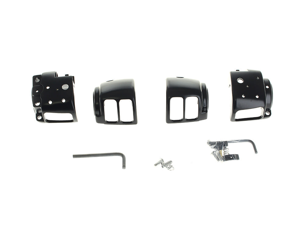 Handlebar Control Kit - Black. Fits Big Twin 1996-2010 & Sportster 1996-2003 with Single Disc Front Brake