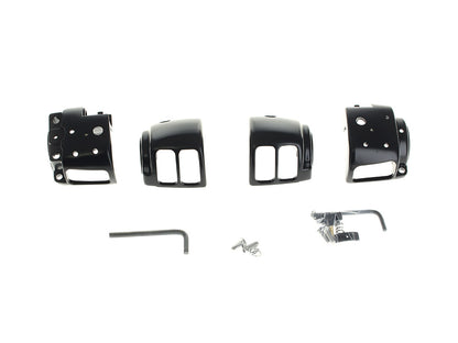 Handlebar Control Kit - Black. Fits Big Twin 1996-2010 & Sportster 1996-2003 with Single Disc Front Brake