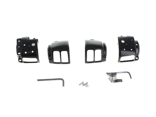 Handlebar Control Kit - Black. Fits Big Twin 1996-2010 & Sportster 1996-2003 with Single Disc Front Brake