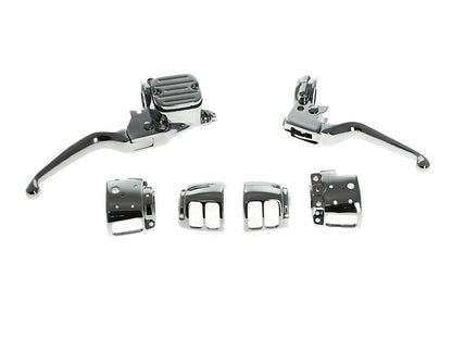 Handlebar Control Kit - Chrome. Fits Single Disc Softail 2011-2014 & Dyna 2012-2017