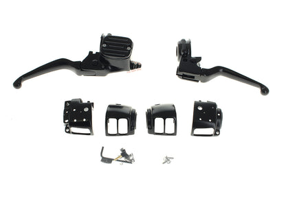 Handlebar Control Kit - Black. Fits Single Disc Softail 2011-2014 & Dyna 2012-2017