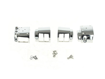 Handlebar Control Kit - Chrome. Fits Big Twin & Sportster 1982-1995 Models with Single Disc Rotors