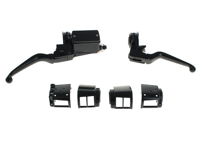 Handlebar Control Kit - Black. Fits Big Twin & Sportster 1982-1995 Models with Single Disc Rotors