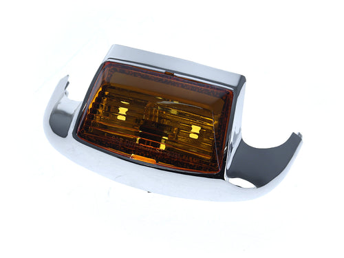 Front Fender Tip Light with Amber Lens. Fits Touring 1999-2013 & FL Softail 2000-2017