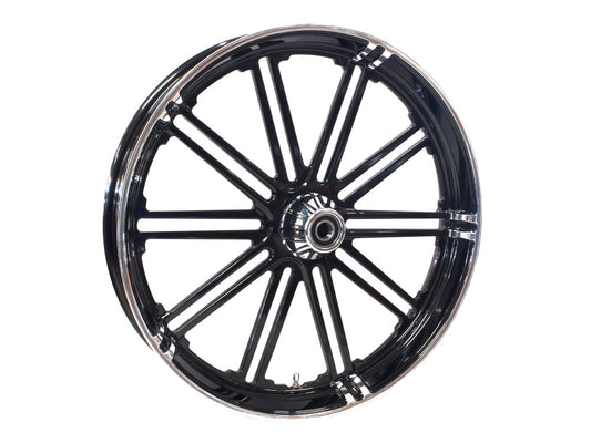 23in. x 3.75in. BKO/Breakout Replica Wheel - Black Anodize, Polished Rim Edge, Chrome Hub Kit. Fits Breakout 2013up.