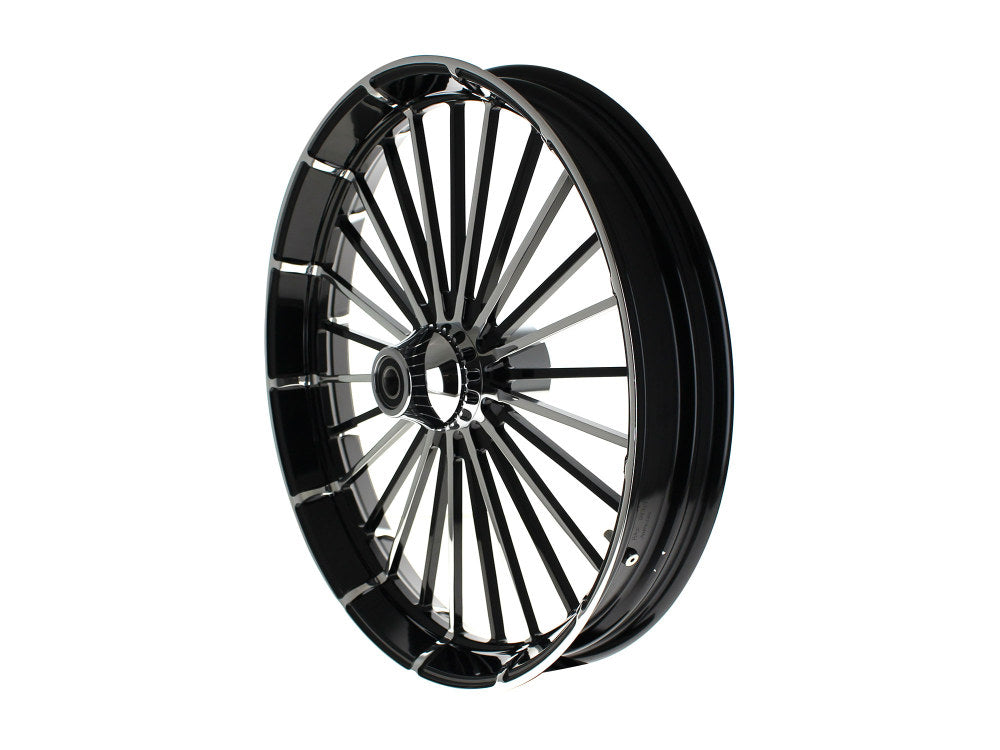 23in. x 3.75in. FXBR3/Breakout Replica Wheel - Black Anodize, Polished Rim & Spoke Edge, Chrome Hub Kit. Fits Breakout 2013up.