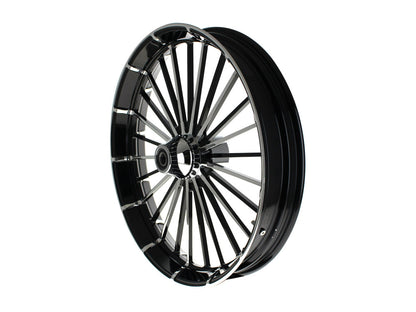 23in. x 3.75in. FXBR3/Breakout Replica Wheel - Black Anodize, Polished Rim & Spoke Edge, Chrome Hub Kit. Fits Breakout 2013up.