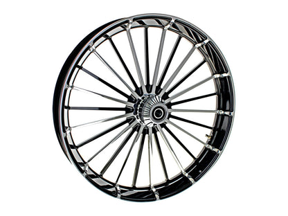 23in. x 3.75in. FXBR3/Breakout Replica Wheel - Black Anodize, Polished Rim & Spoke Edge, Chrome Hub Kit. Fits Breakout 2013up.