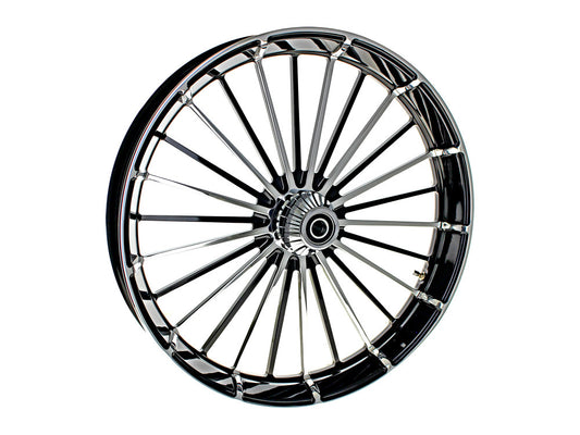 23in. x 3.75in. FXBR3/Breakout Replica Wheel - Black Anodize, Polished Rim & Spoke Edge, Chrome Hub Kit. Fits Breakout 2013up.