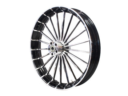 23in. x 3.75in. Ranger/Turbine Replica Wheel - Black Anodize, Polished Rim & Spoke Edge, Chrome Hub Kit. Fits Breakout 2013up.