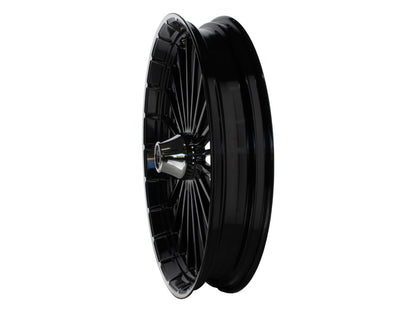 23in. x 3.75in. Ranger/Turbine Replica Wheel - Black Anodize, Polished Rim Edge, Chrome Hub Kit. Fits Breakout 2013up.
