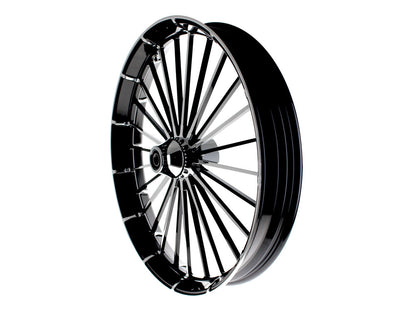 26in. x 3.75in. FXBR3/Breakout Replica Wheel - Black Anodize, Polished Rim & Spoke Edge, Chrome Hub Kit. Fits Breakout 2013up.