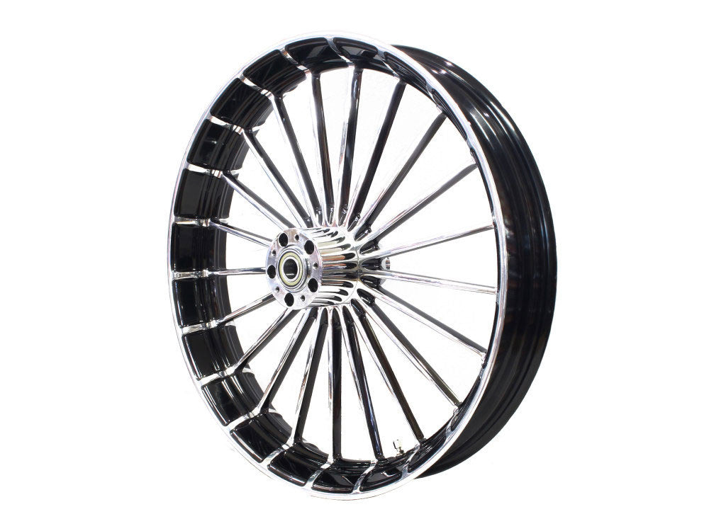 26in. x 3.75in. Ranger/Turbine Replica Wheel - Black Anodize, Polished Rim & Spoke Edge, Chrome Hub Kit. Fits Breakout 2013up.