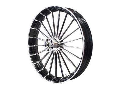 26in. x 3.75in. Ranger/Turbine Replica Wheel - Black Anodize, Polished Rim & Spoke Edge, Chrome Hub Kit. Fits Breakout 2013up.