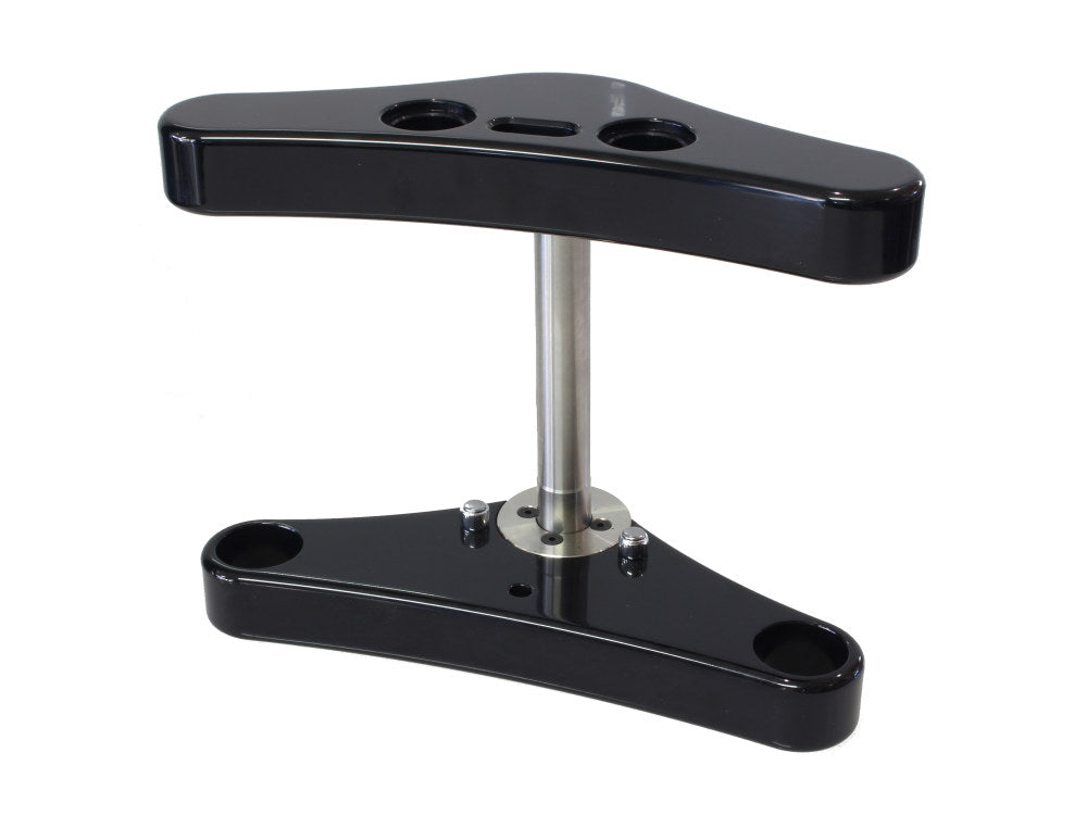 3 Degree Raked 39mm Wide Glide Conversion Triple Tree Kit - Black. Fits Sportster 1988-2003, FXR 1988-1994 & Dyna 1991-2005.