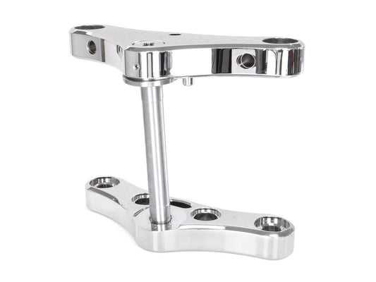 3 Degree Raked 39mm Wide Glide Conversion Triple Tree Kit - Chrome. Fits Sportster 1988-2003, FXR 1988-1994 & Dyna 1991-2005.