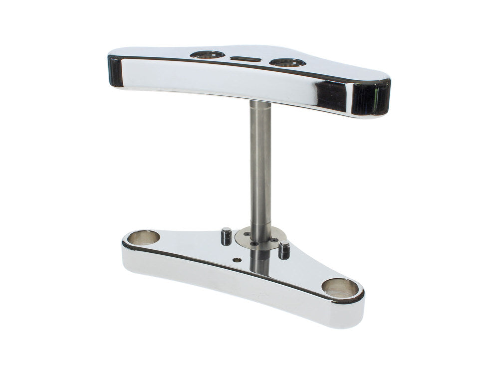3 Degree Raked 39mm Wide Glide Conversion Triple Tree Kit - Chrome. Fits Sportster 2004-2013.