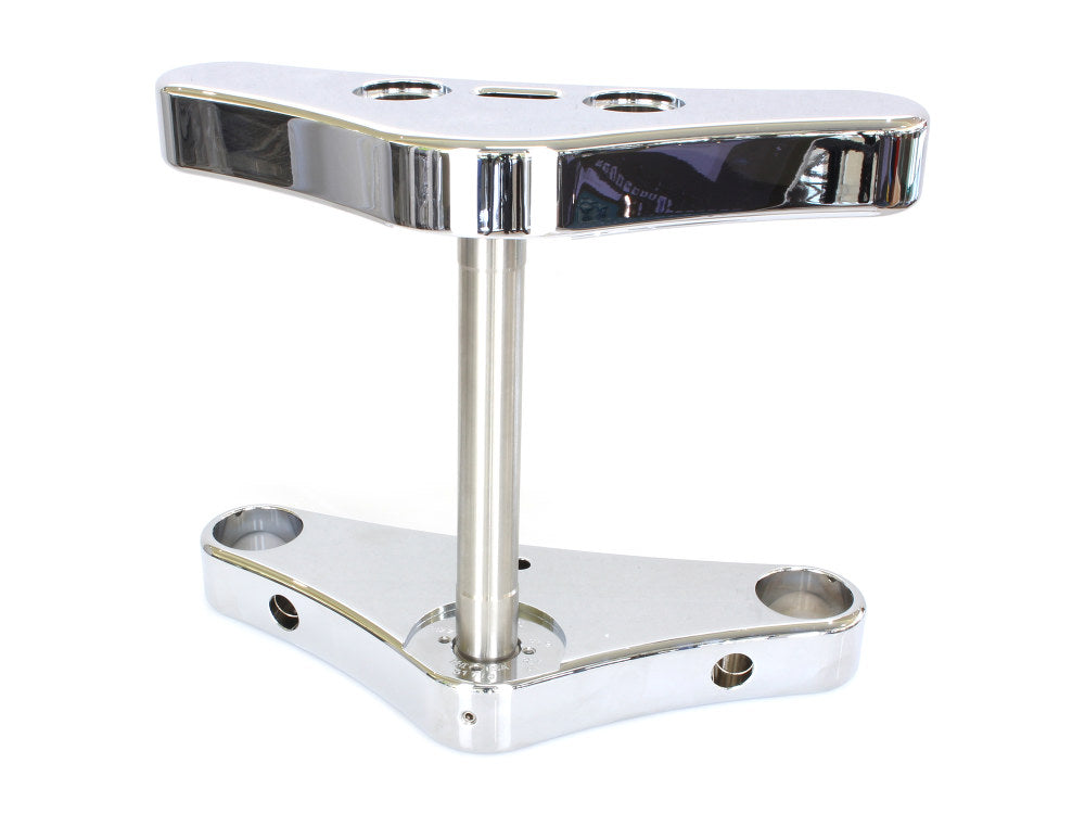 5 Degree Raked Triple Tree Kit - Chrome. Fits FX Softail 1984-2017 & Dyna Wide Glide 1993-2005.