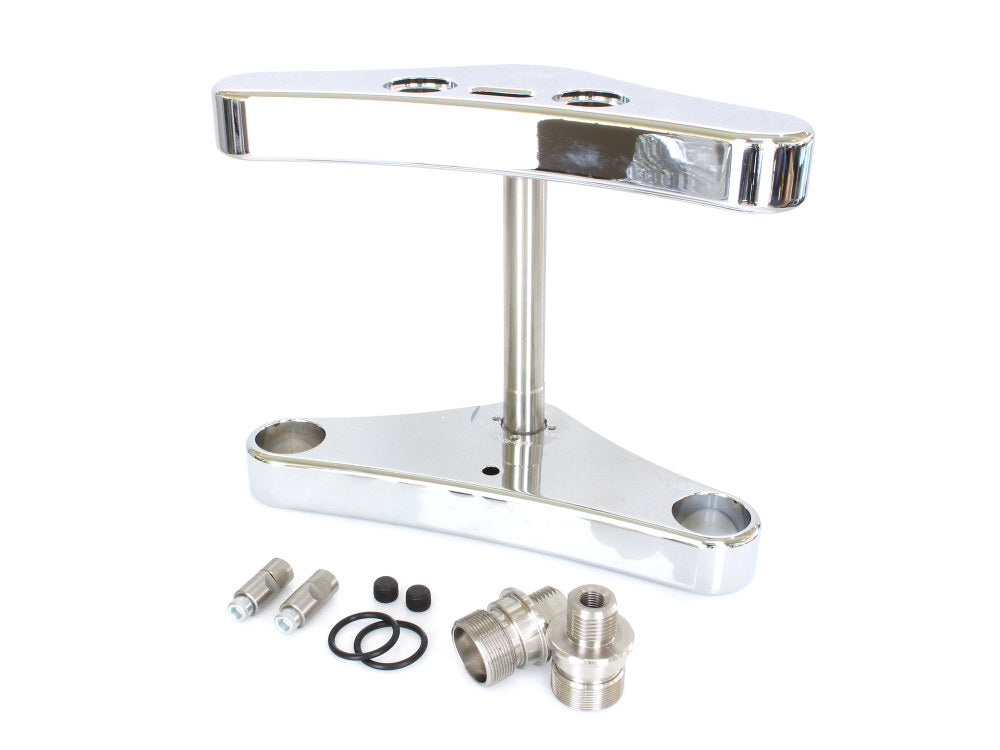 5 Degree Raked Triple Tree Kit - Chrome. Fits FX Softail 1984-2017 & Dyna Wide Glide 1993-2005.