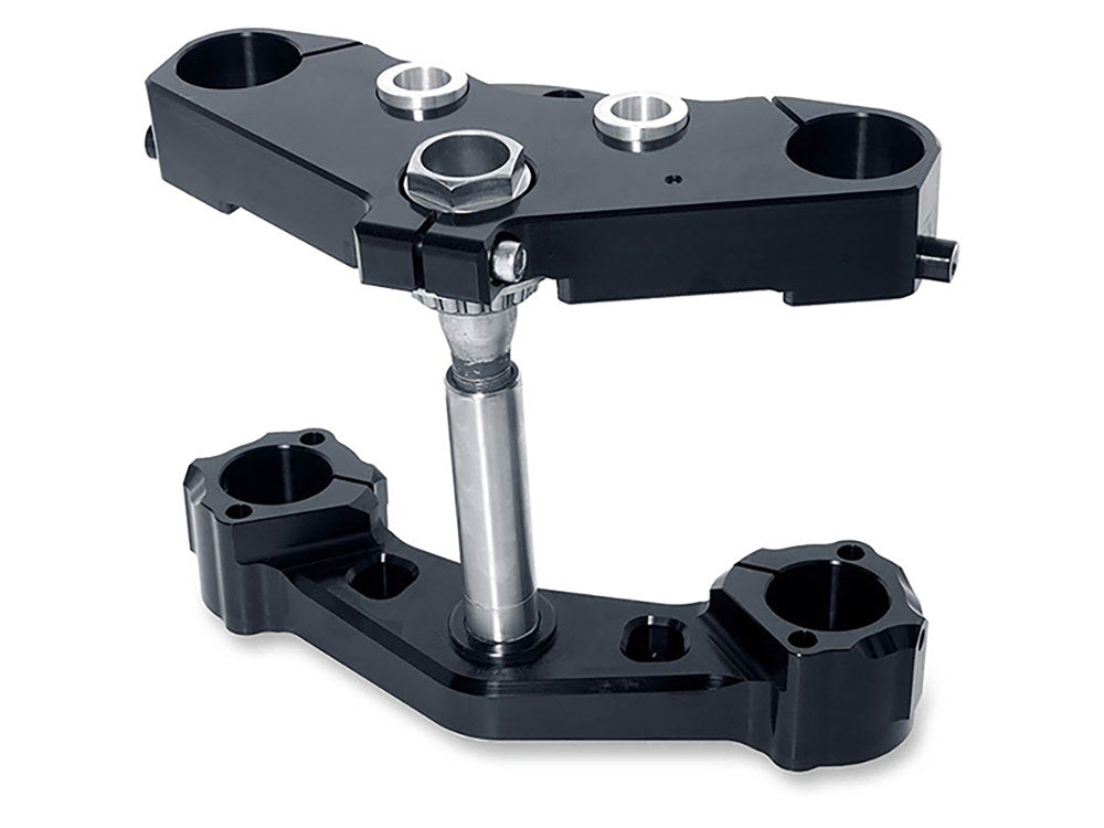 6 Degree X23 Raked Triple Tree Kit - Black. Fits Most Touring 2014-2024 with 23in. Wheel Upgrade.