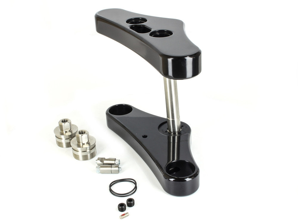 5 Degree Raked Wide Glide Triple Tree Kit - Black. Fits Breakout 2013-2017 with 23in. Wheel Conversion.