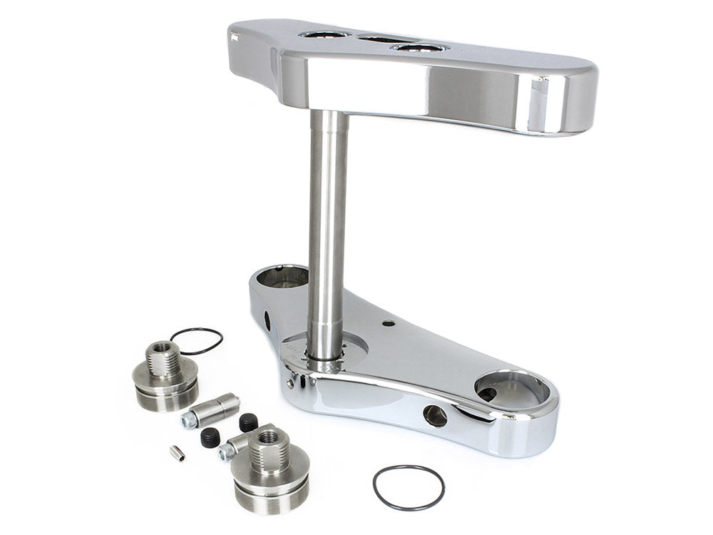 5 Degree Raked Wide Glide Triple Tree Kit - Chrome. Fits Breakout 2013-2017 with 23in. Wheel Conversion.