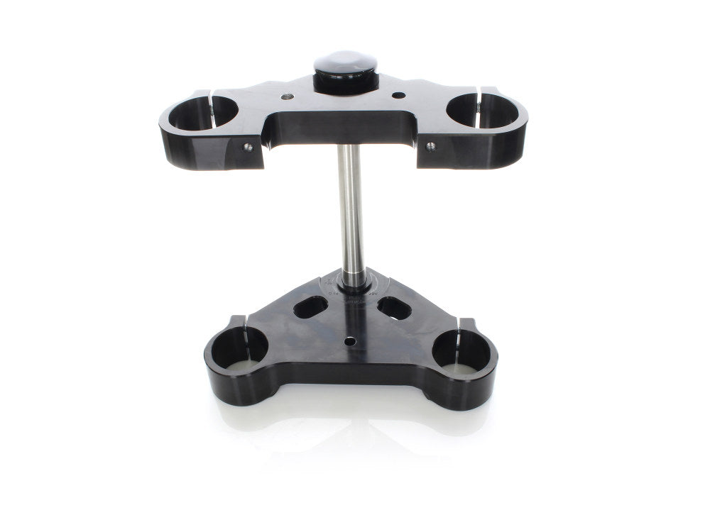 8 Degree Raked Triple Tree Kit - Black. Fits V-Rod 2012-2017 with OEM Inverted Front End & 26in. Wheel Upgrade.