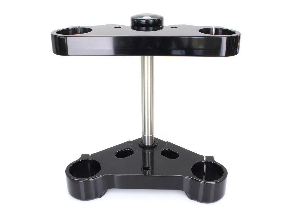 6 Degree Raked Triple Tree Kit - Black. Fits V-Rod 2012-2017 with 23in. Wheel Upgrade & Custom Bottom Mount Headlight.